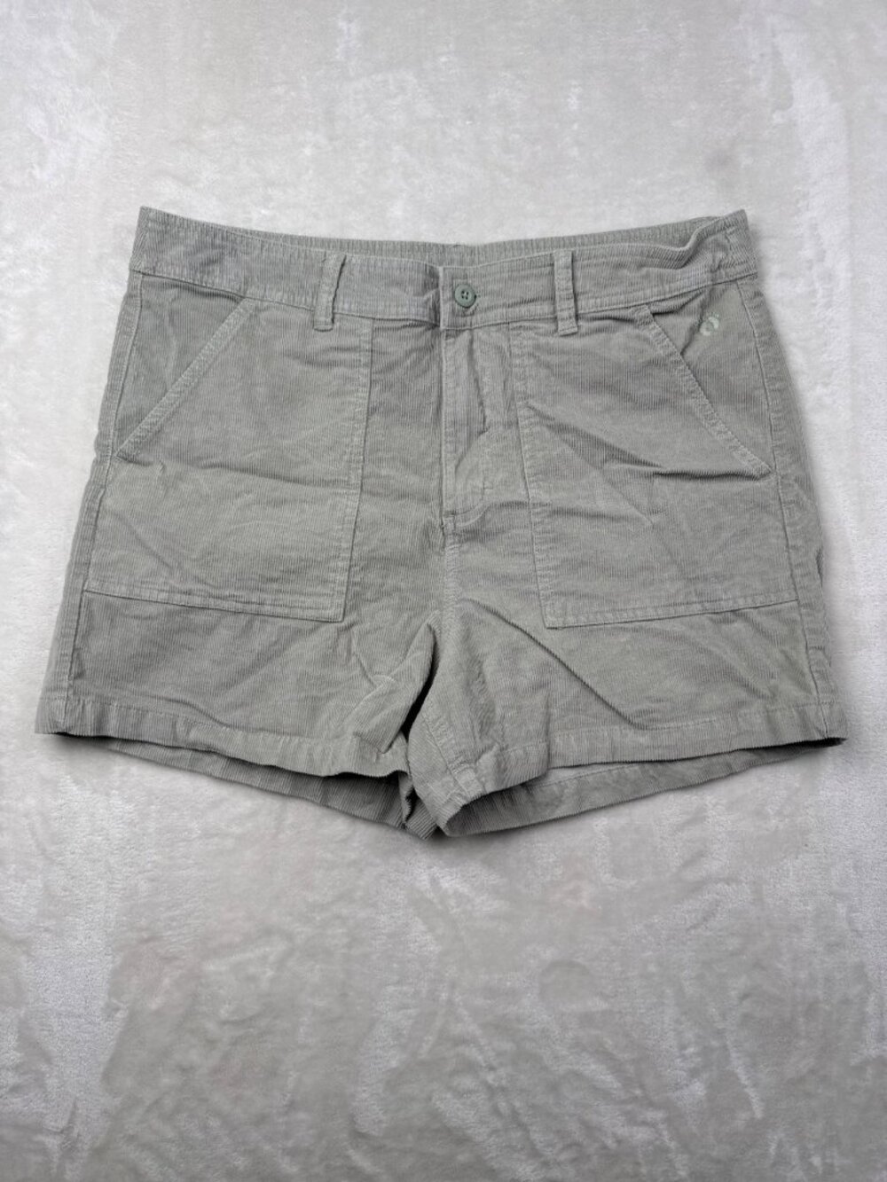Hang Ten Womens Corduroy Gray Shorts Size 12 Casual Style
